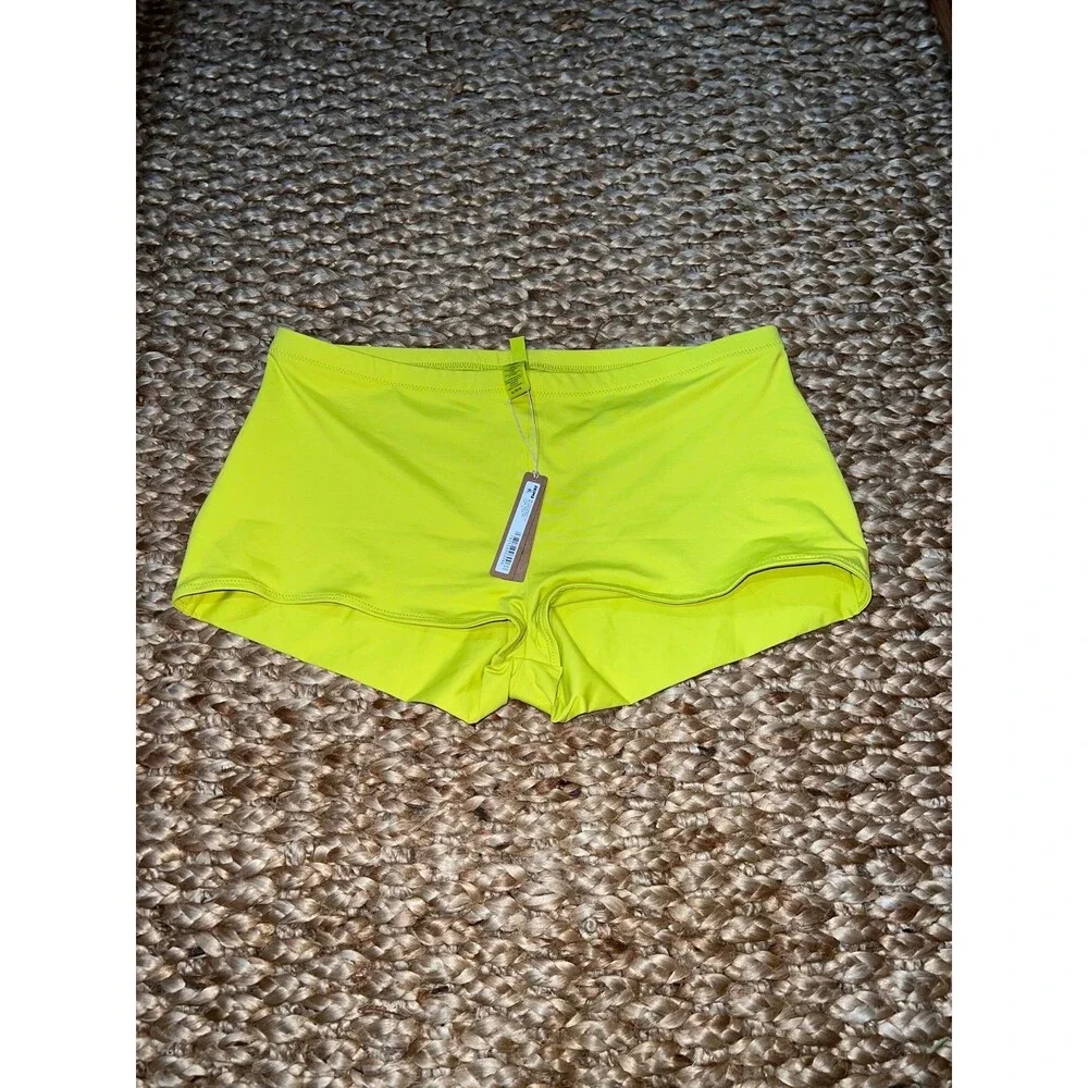 SKIMS Neon Yellow Swim Shorts